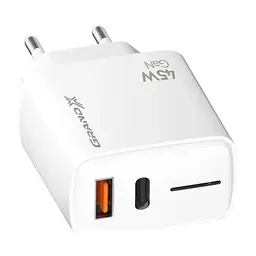 Зарядний пристрій Grand-X GaN 1xUSB-C + 1xUSB QC3.0 45W white (CH-460W) - мініатюра 9
