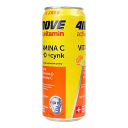 Вітаміни та мінерали 4move Active Vitamin Vitamins C+D+Zink Апельсин 330 мл - мініатюра 3