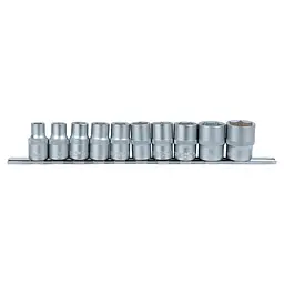 Набір насадок Sigma шестигранних 1/2" на планці 10 шт CrV (6003681)