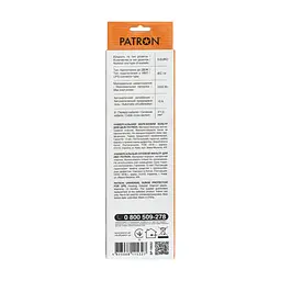 Мережевий фільтр живлення Patron 0.5 m3x1mm2 (SP-1052U) 5 розеток BLACK (EXT-PN-SP-1052U) - мініатюра 3