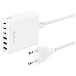 Зарядний пристрій XO L133 3xUSB-A + 3xUSB-C 75W White (L133.white)