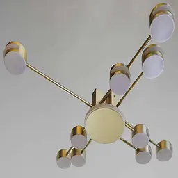 Стельова Led люстра Art 8673-10GD - мініатюра 2