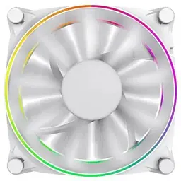 Вентилятор 120 мм GameMax Big Bowl білий 120х120х25 мм ARGB підсвічування 1200 об/хв 28.8 дБ 3-pin/Molex/3-pin ARGB