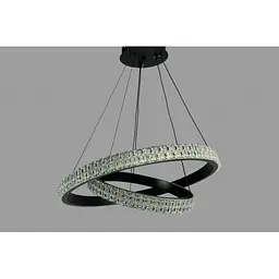 Підвісна люстра LED у спальню Linisoln 1956-60*40 BK метал, акрил, 60*40 см, LED-стрічка, 80 Вт