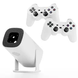 Ігровий проектор Smart TV 3D Game для кіно та ігор смарт домашній кінотеатр з джойстиками 4K Android 11 1080P 1280*720P HD Dual Wi-Fi 6 Bluetooth 5.0 з пультом ДУ 30000 ігор SD 64GB UKC P30 Max