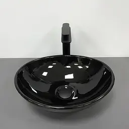 Умивальник VBI Parma black glossy накладний VBI-011021, Чорний - мініатюра 2