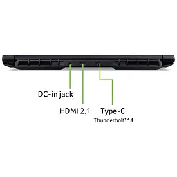 Ноутбук Acer Ігровий Nitro V16 ANV16-71-77U1,ANV16 16 I7-14650HX 16 1T 4060 DOS - мініатюра 12
