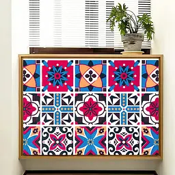 Самоклеюча плівка Sticker Wall SW-00000789 Винтажна бордова мозаїка 0,45х10м - мініатюра 4