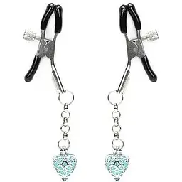 Затискачі для сосків Liebe Seele Glow-in-dark Nipple Clamps Light Blue