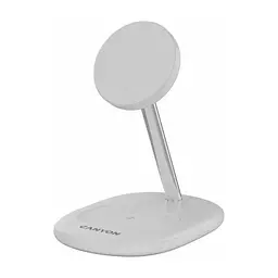 Зарядний пристрій Canyon wireless charger WCS-205 15W Qi2 2in1 w/o adapter White (CNS-WCS205WW/A)