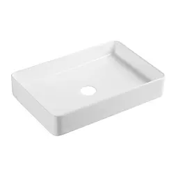 Умивальник Qtap Tern накладний прямокутний 600x405x110 мм White + донний клапан PU02, Білий - мініатюра 3