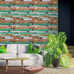 Самоклеюча декоративна 3D панель Sticker Wall 700x700x5мм М'яте дерево 057 SW-00000238 - мініатюра 5
