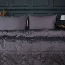 Літній постільний комплект MirSon Line Satin Premium Iron grey Бавовна Дитячий (2200010971538) - мініатюра 2