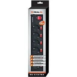 Фільтр живлення REAL-EL RS-6 Extra 5 м чорний (EL122300003)