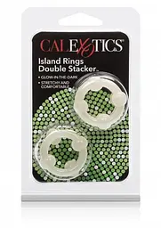 Ерекційні кільця Island Rings Double Stacker (світиться у темряві) California Exotic Novelties 12740 98650 - мініатюра 2