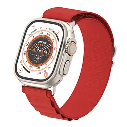 Ремінець для Apple Watch 49/46/45/44/42 (Series 1-3), червоний, Alpine Loop Alpina Band, тканинний поліестеровий ремінець для смарт-годин, дихаючий, для активного відпочинку та спорту, ArmorStandart (ARM81047) - мініатюра 4