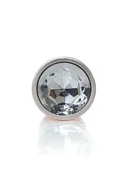 Анальна пробка - Jewellery Pearl Gold Plug Clear L - мініатюра 4