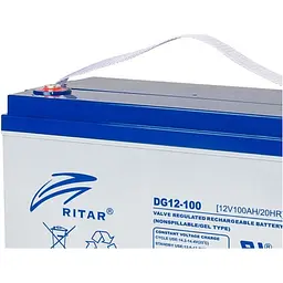 Акумулятор Ritar GEL 12V/100Ah/1200Wh [DG12-100] [125676] - мініатюра 2