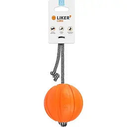 М'ячик Liker 9 Cord на шнурі, 9 см, помаранчевий (6297)
