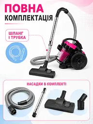 Пилосос циклонний без мішка рожевий 4000 Вт контейнер 3 л (49676033) - мініатюра 3