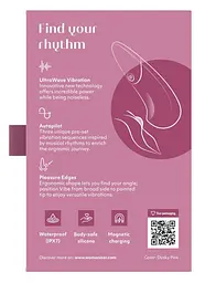 Мінівібратор Womanizer Vibe Dusky Pink, 3 авторежими + 10 рівнів інтенсивності - мініатюра 10