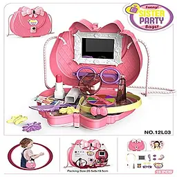 Дитячий косметичний набір Kids Pretend Toy Bag сумка для макіяжу з дзеркалом ∙ Ігровий набір Kids Pretend Toy Bag для дівчат - мініатюра 3