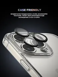 Захисне скло для камери Apple iPhone 16 Pro/16 Pro Max, Supreme BI, чорний колір, з рамкою, глянцеве скло для захисту лінз, протиударне, прозоре, з клейовим шаром по контуру, не впливає на якість фото, ArmorStandart (ARM79419) - мініатюра 6