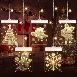 Гірлянда штора 3D світлодіодна Happy new year