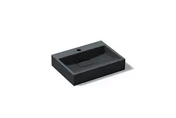 Умивальник VBI Este підвісний з отвором під змішувач 50x38 см black VBI-019903 - мініатюра 4