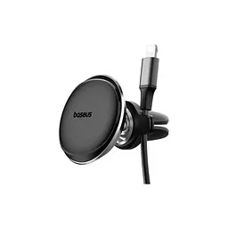 Універсальний автотримач Baseus Magnetic Car Mount Phone Holder with Cable Clip Air Vent Version Cluster Black (C40141201113-00) - мініатюра 6