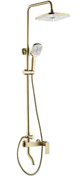 Душова система з виливом Rea Storm 2.0 brushed gold REA-P9535 - мініатюра 3