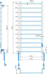 Електрична рушникосушарка HF Leeds 1170x530 white matte 6.1.0805.06.WM, Білий матовий, універсальне (коннектор), Електронний - мініатюра 5