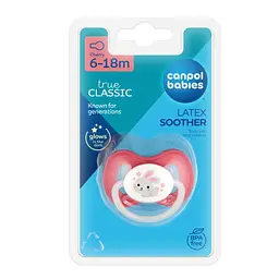 Пустушка Canpol babies Bunny & Company латексна кругла 6-18 міс. рожева (23/278_pin_new) - мініатюра 3