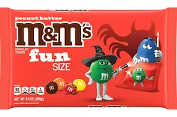 Драже M&M's Fun Size Peanut Butter Milk Chocolate Halloween Candy 269г