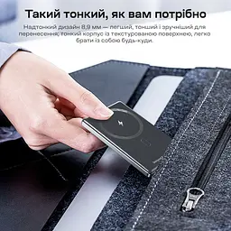 Повербанк 5000mAh Choetech B738 Black QC3.0 PD3.0 бездротова магнітна зарядка (43-00161) - мініатюра 11