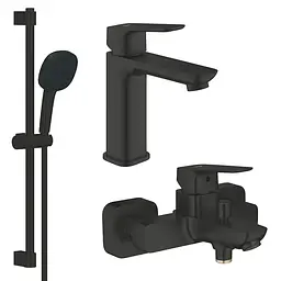 Набір змішувачів для ванни Grohe Cubeo UA125246M243, Чорний матовий