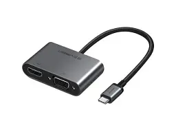Мультипортовий адаптер UGREEN Adapter Type-C M to HDMI+VGA Silver (50505)
