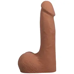 Фалоімітатор Doc Johnson The Realistic Cock ULTRASKYN 7 Inch with Balls Caramel - мініатюра 2
