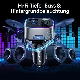 FM-трансмітер SYNCWIRE Bluetooth 5.3 з автозарядкою 48W та LED дисплеєм - мініатюра 4