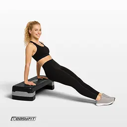 Степ-платформа EasyFit Step-B 2-ступінчаста чорно-сіра - мініатюра 9