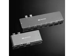 Док-станція для ноутбука Canyon Docking Station with 8 port, 1*Type C PD100W+2*Type-C (CNS-TDS08DG) - мініатюра 7