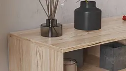 Тумба під телевізор Кентуккі Ferrum-decor 45x139x38 Чорний метал ДСП Дуб Сан-Марино 16 мм (FRD-106732) - мініатюра 2