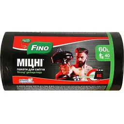 Пакети для смiття Fino 40шт 60л Міцні