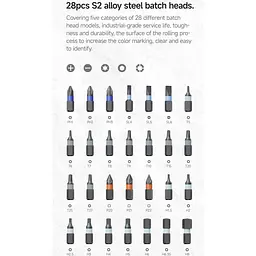 Викрутка з комплектом біт Duka RS-2 Ratchet Screwdriver Set 40in1 [155038] - мініатюра 11