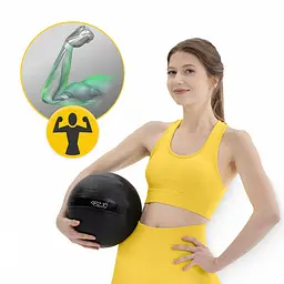 Слембол (медичний м'яч) для кросфіту 4FIZJO Slam Ball 7 кг Black (P-5907739315434) - мініатюра 6