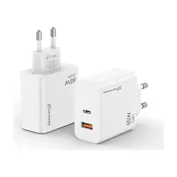 Зарядний пристрій Grand-X GaN 1xUSB-C + 1xUSB 65W PD3.0 QC4.0 AFC SCP FCP white (CH-960W) - мініатюра 2