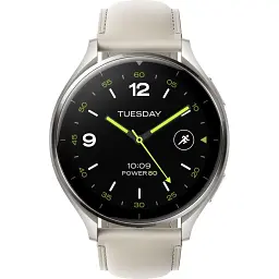 Смарт-годинник Xiaomi Watch 2 Titan BHR9306GL Gray Case White Leather Strap (1093970) - мініатюра 3