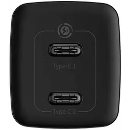 Мережевий зарядний пристрій Baseus GaN Lite 2Type-C 65W CCGAN2L-E01 Black - мініатюра 4