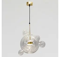 Світлодіодна підвісна люстра Artlight 81617/300-5GD з центральною скляною кулею та п'ятьма декоративними кулями, 15W - мініатюра 4