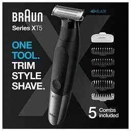 Тример для бороди та вусів/Тример для тіла (бодігромер) Braun Series X XT5100 - мініатюра 7